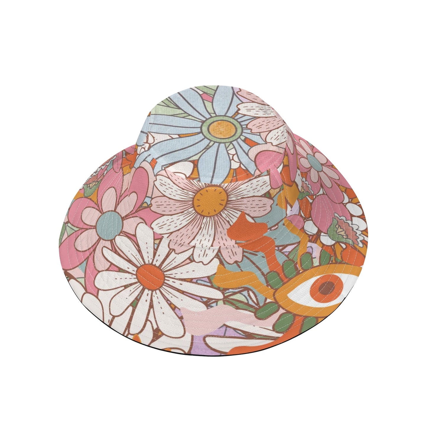 Retro Floral - All Over Print Bucket FishermanHat