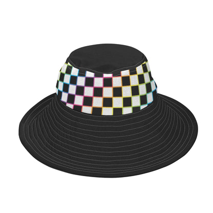 Rainbow Checkerboard - All Over Print Bucket Fisherman Hat