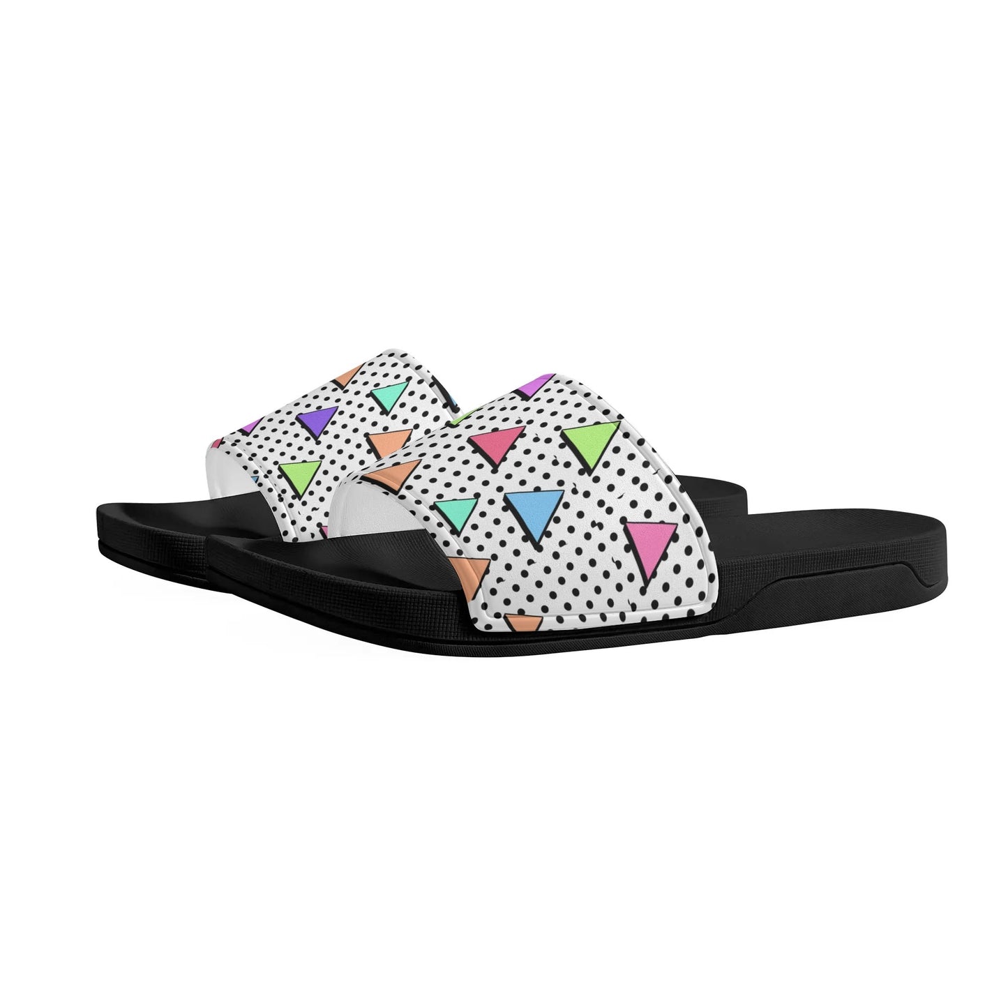 80s Geo - Mens Slide Sandals