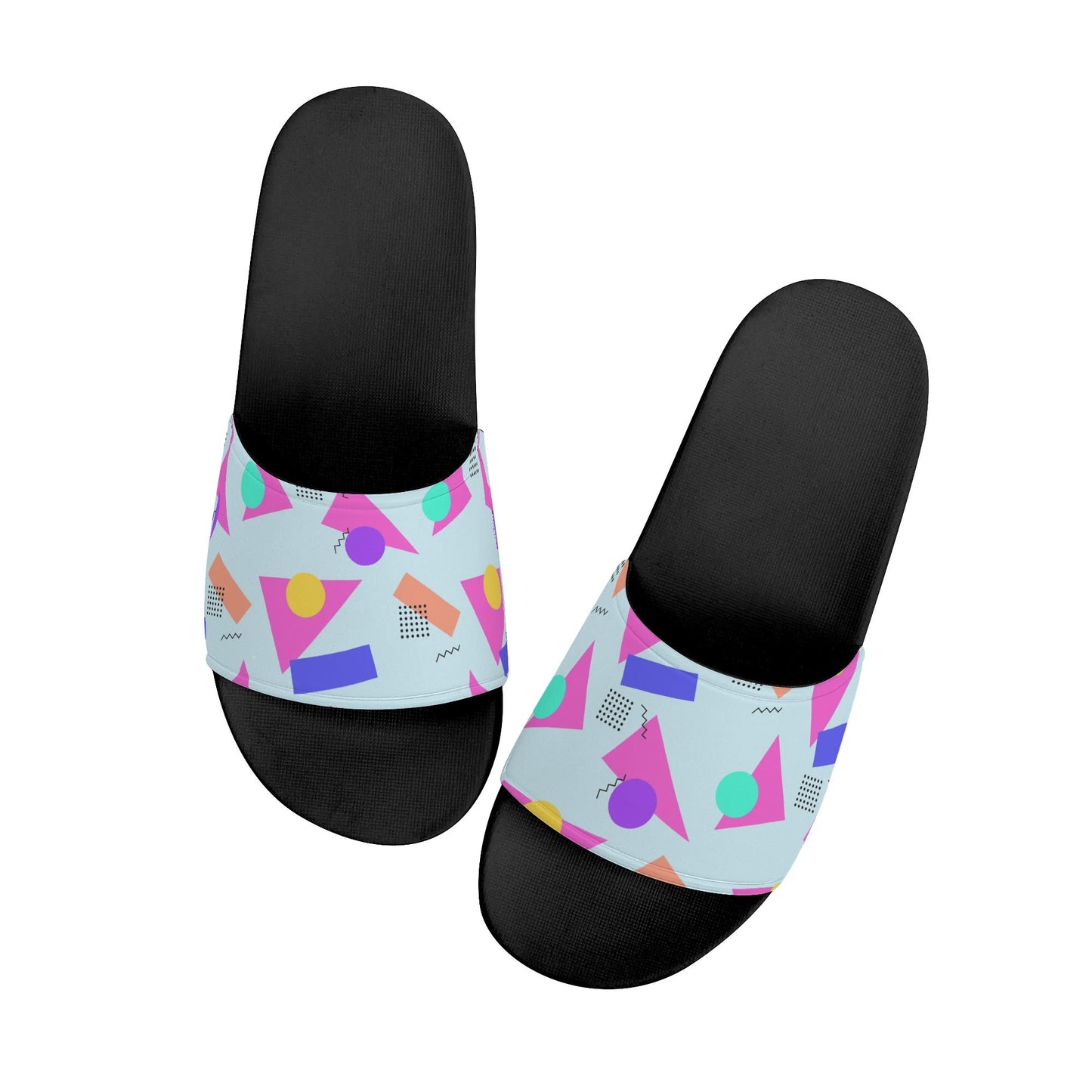 80s Geometry  - Womens Slide Sandals