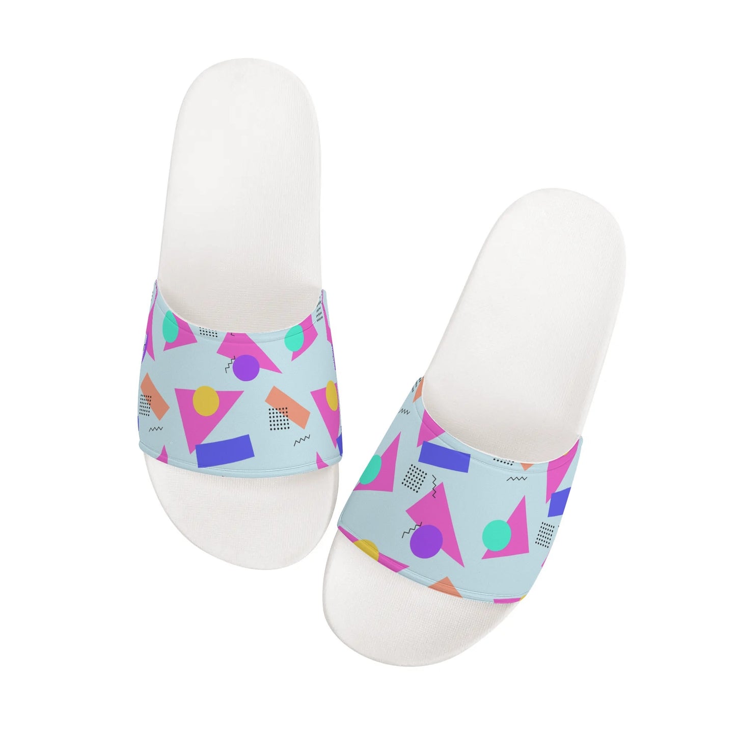 80s Geometry  - Womens Slide Sandals