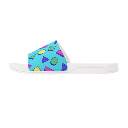 Blue Geometry - Slide Sandals