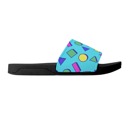 Blue Geometry - Slide Sandals