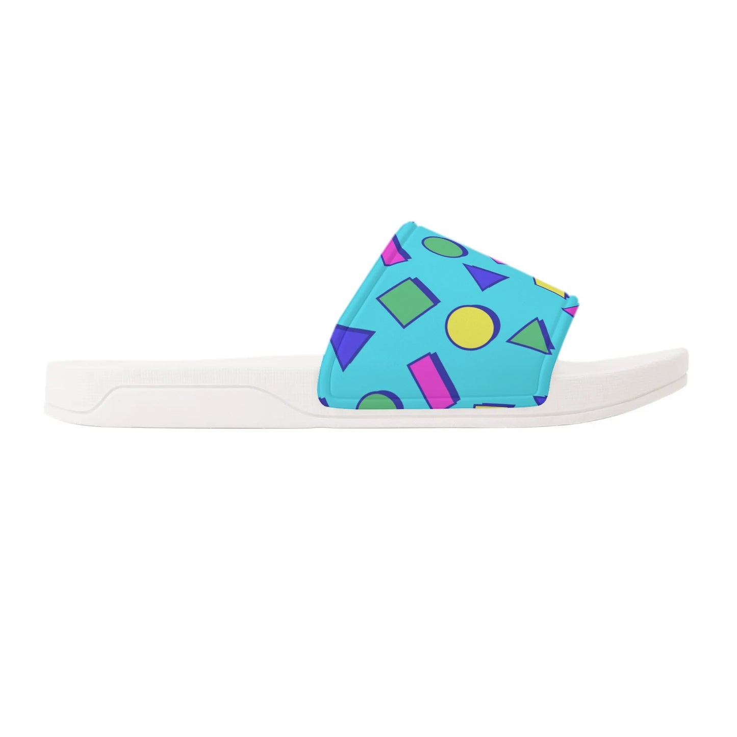 Blue Geometry - Slide Sandals