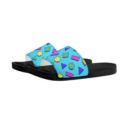 Blue Geometry - Slide Sandals