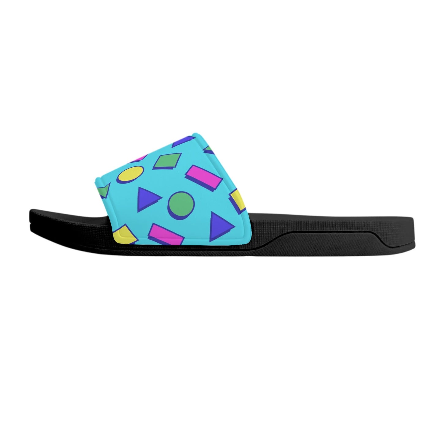 Blue Geometry - Slide Sandals