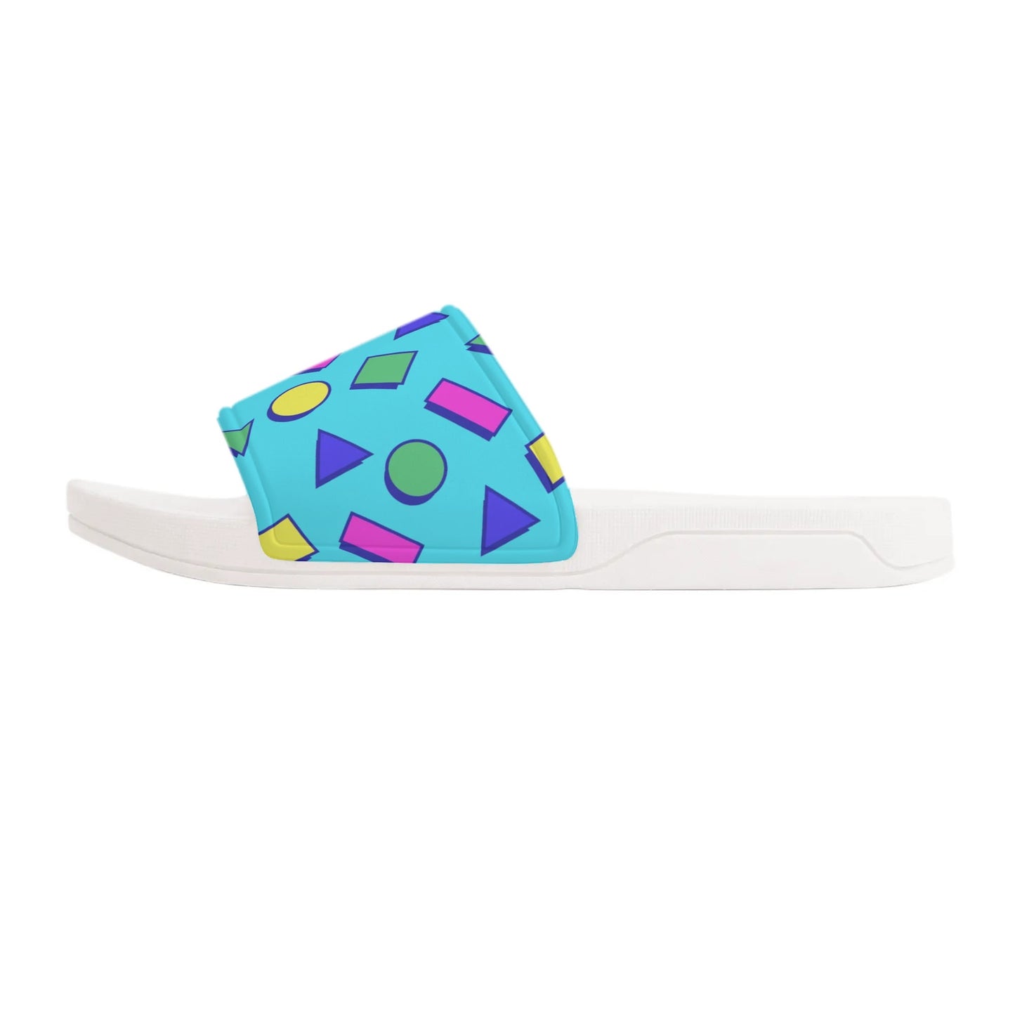 Blue Geometry - Slide Sandals