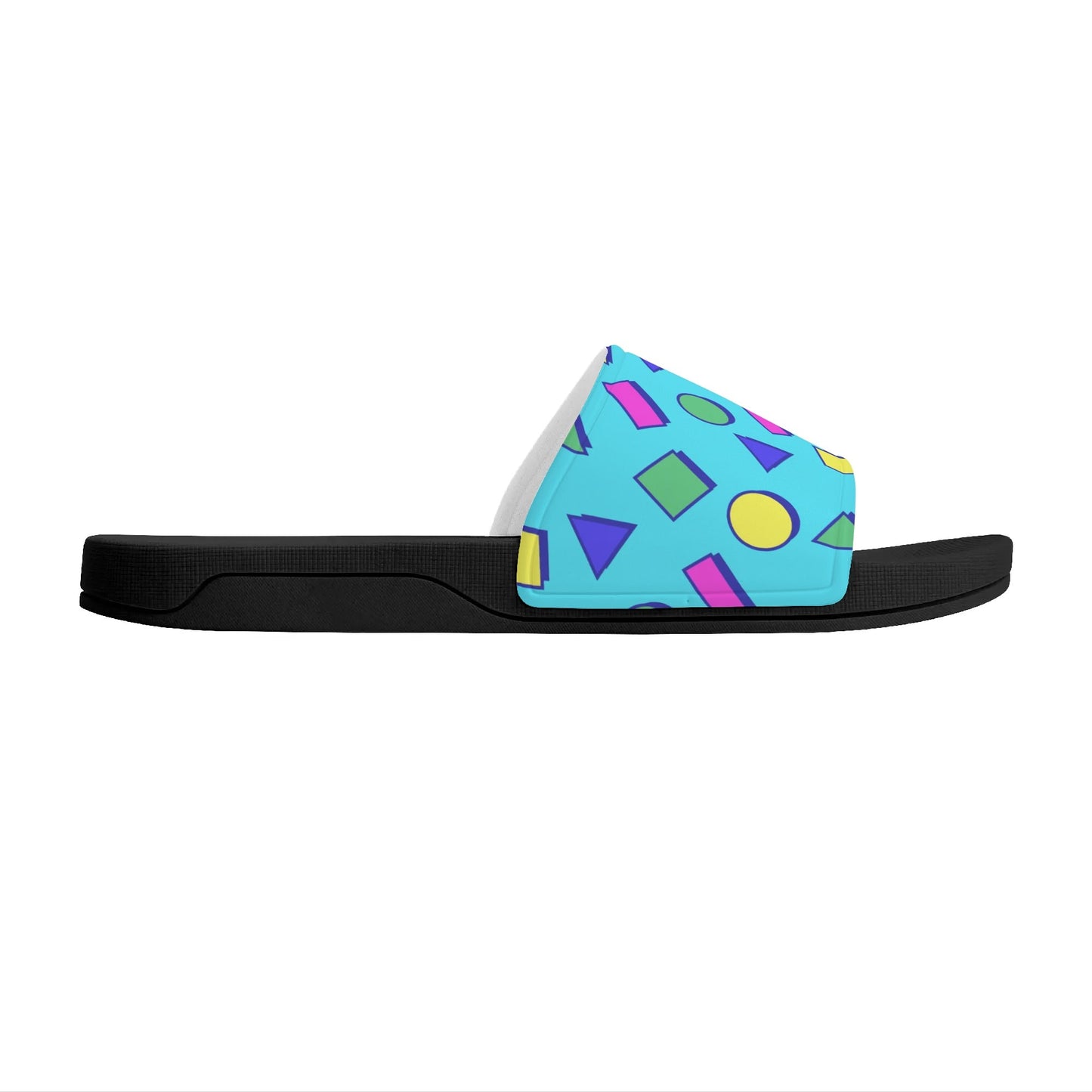 Blue Geometry - Slide Sandals