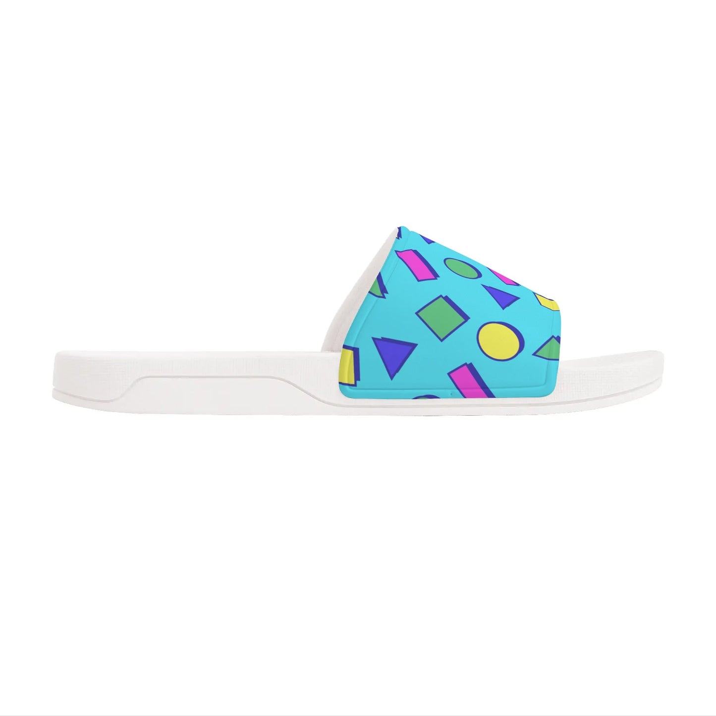 Blue Geometry - Slide Sandals