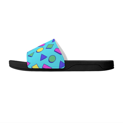 Blue Geometry - Slide Sandals