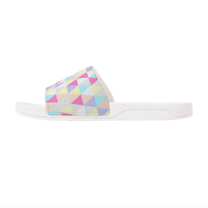 Pastel Triangles - Women's Slide Sandals