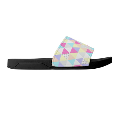 Pastel Triangles - Women's Slide Sandals