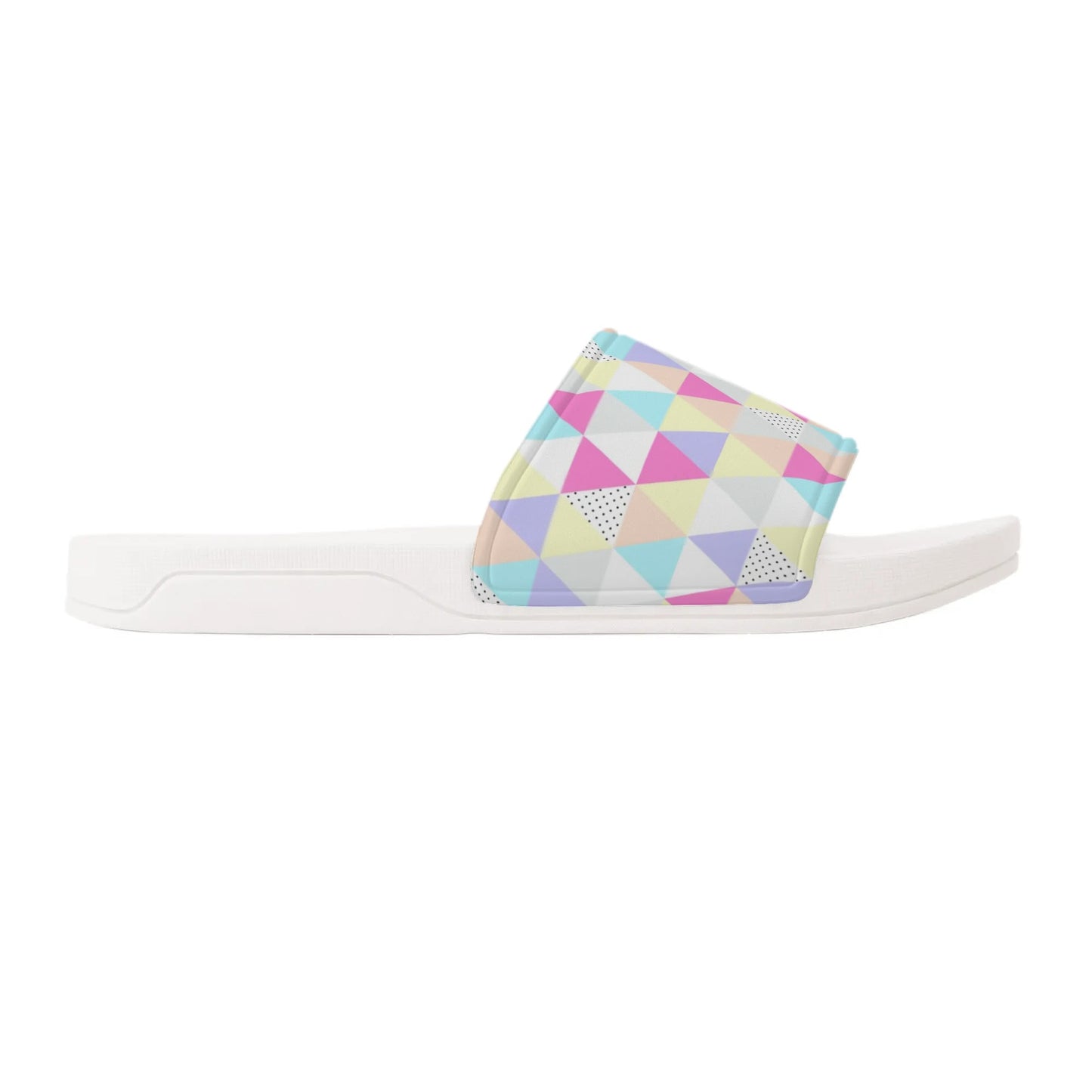 Pastel Triangles - Women's Slide Sandals