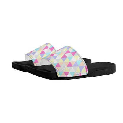 Pastel Triangles - Women's Slide Sandals