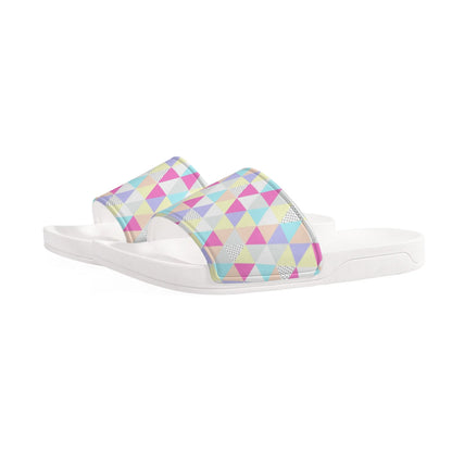 Pastel Triangles - Women's Slide Sandals