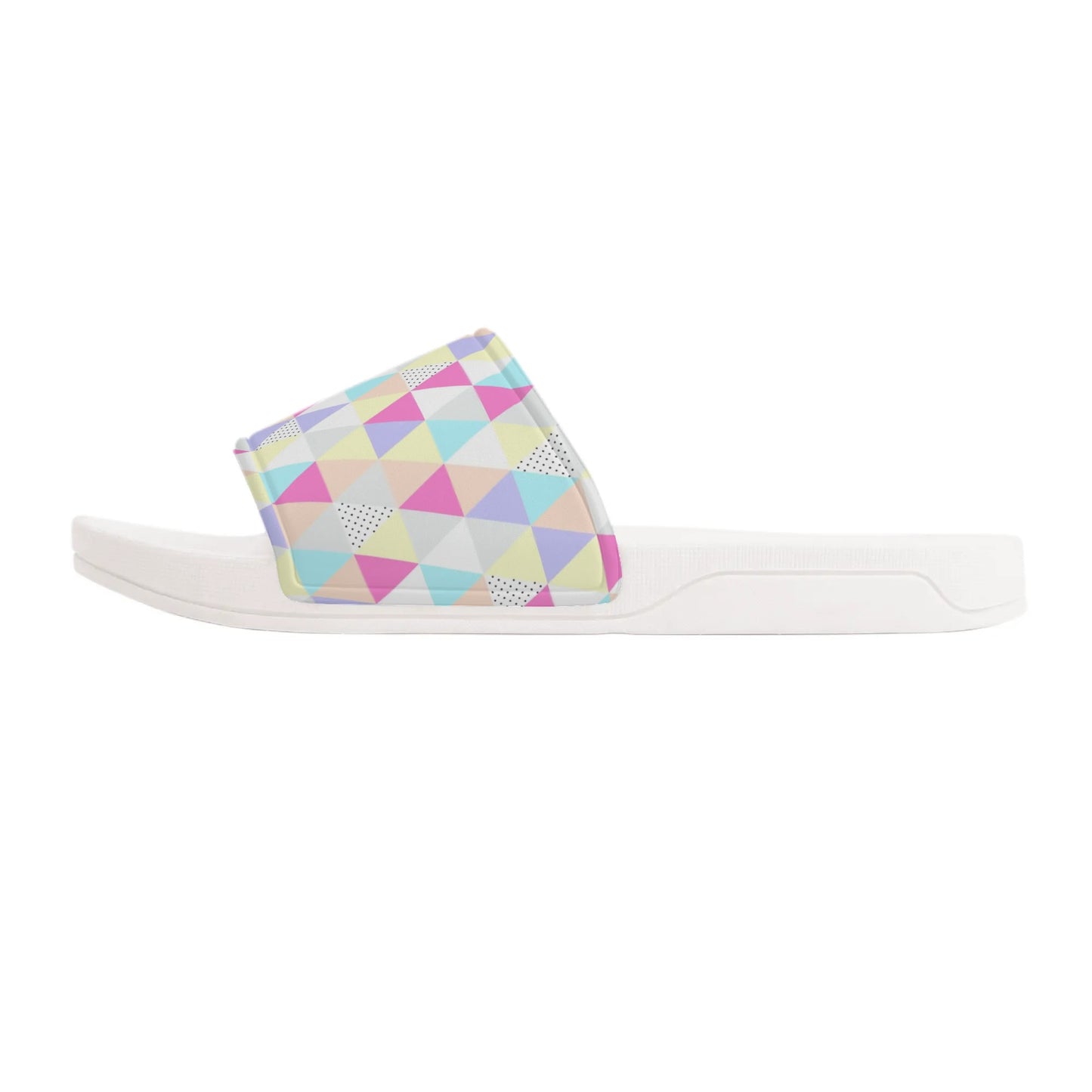 Pastel Triangles - Women's Slide Sandals