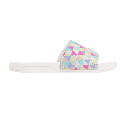 Pastel Triangles - Women's Slide Sandals