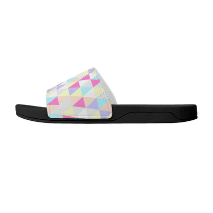 Pastel Triangles - Women's Slide Sandals