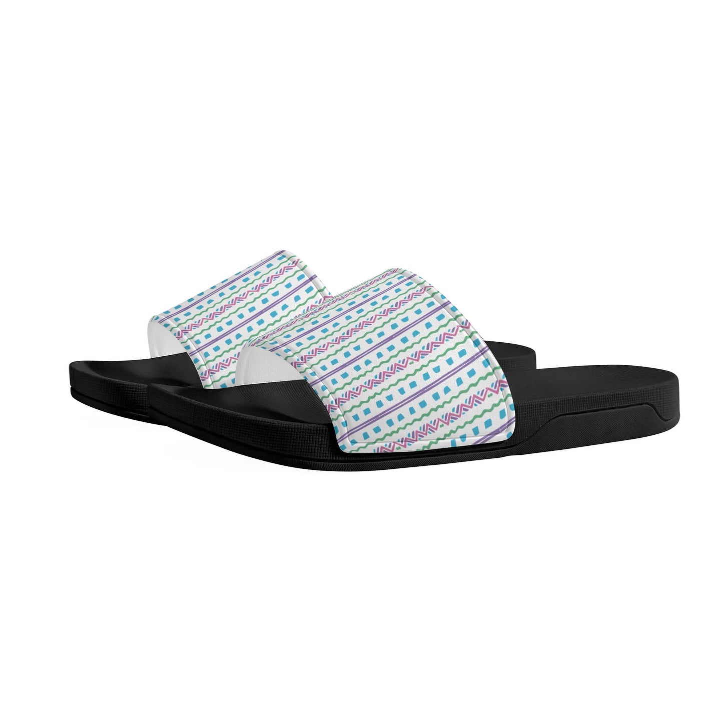 Turquoise Tribal - Women's Slide Sandals