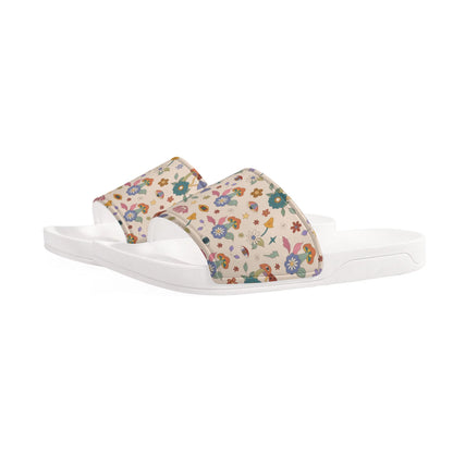 Flowers and Shrooms - Womens Slide Sandals