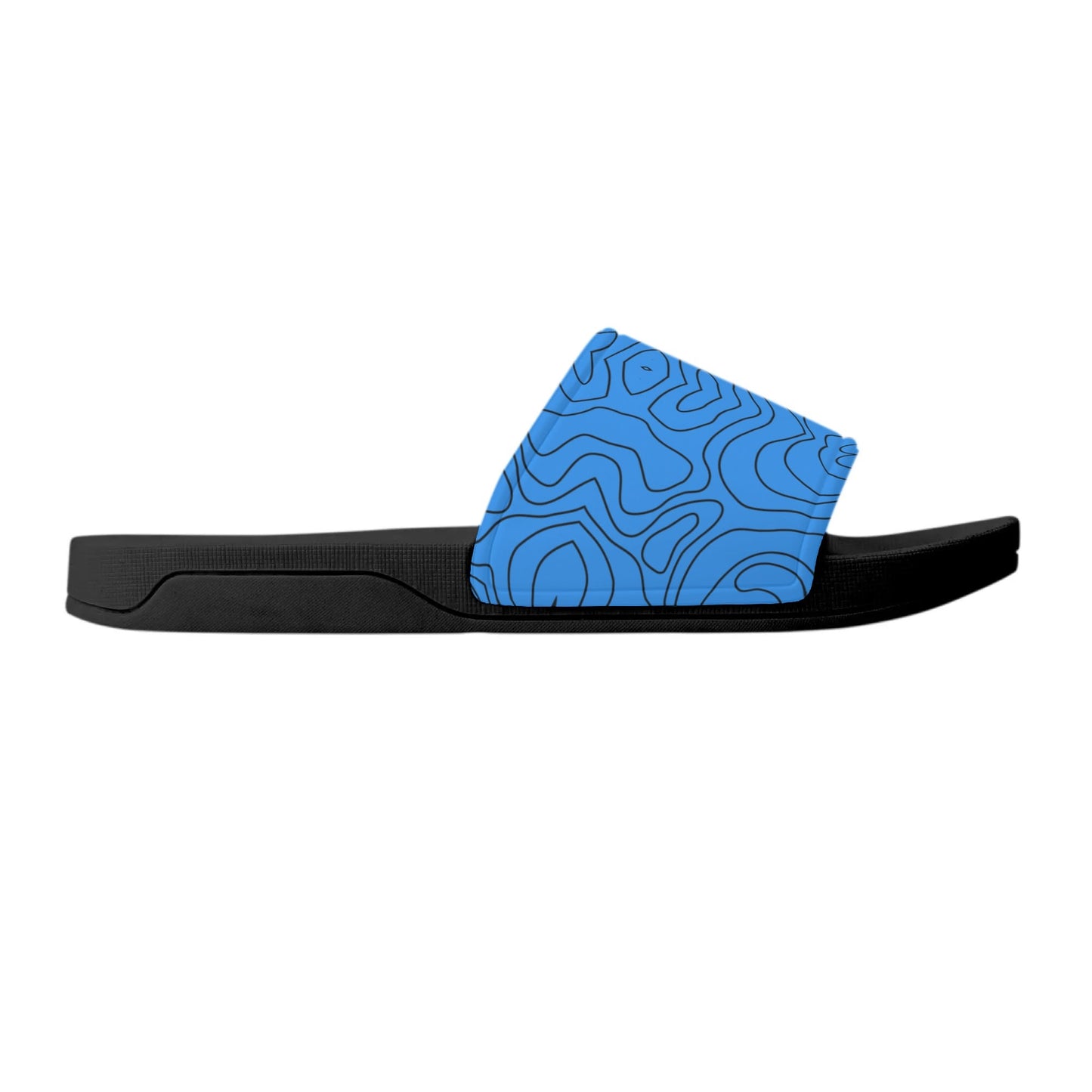 Blue Swirls - Womens Slide Sandals