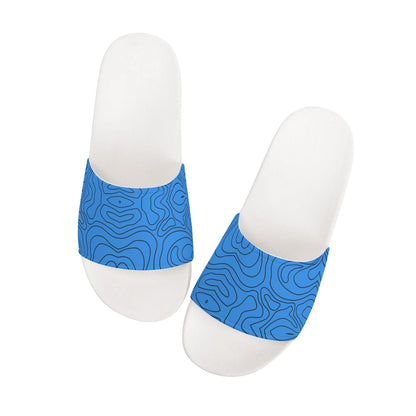 Blue Swirls - Womens Slide Sandals