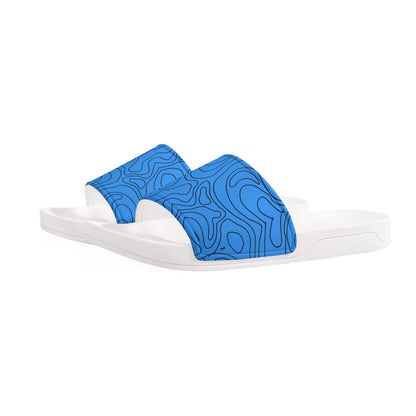 Blue Swirls - Womens Slide Sandals