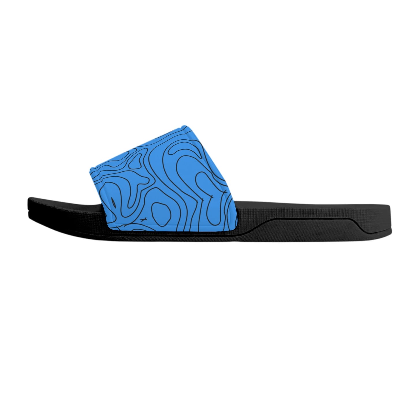 Blue Swirls - Womens Slide Sandals