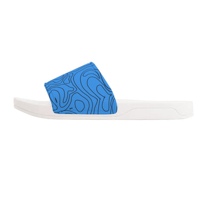 Blue Swirls - Womens Slide Sandals