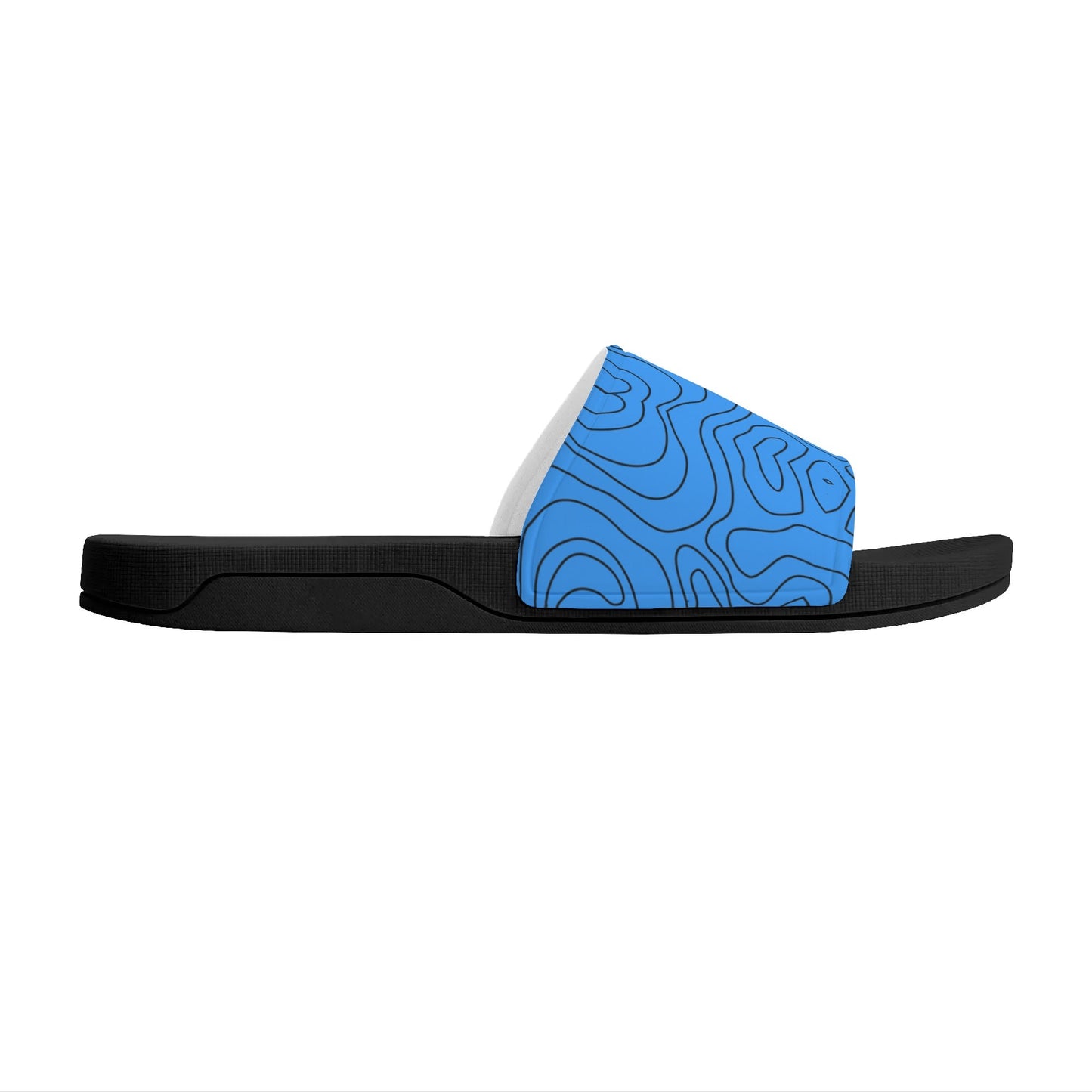 Blue Swirls - Womens Slide Sandals