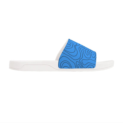 Blue Swirls - Womens Slide Sandals