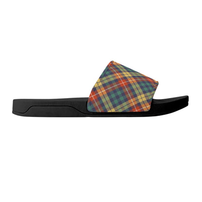 Christmas Plaid - Womens Slide Sandals