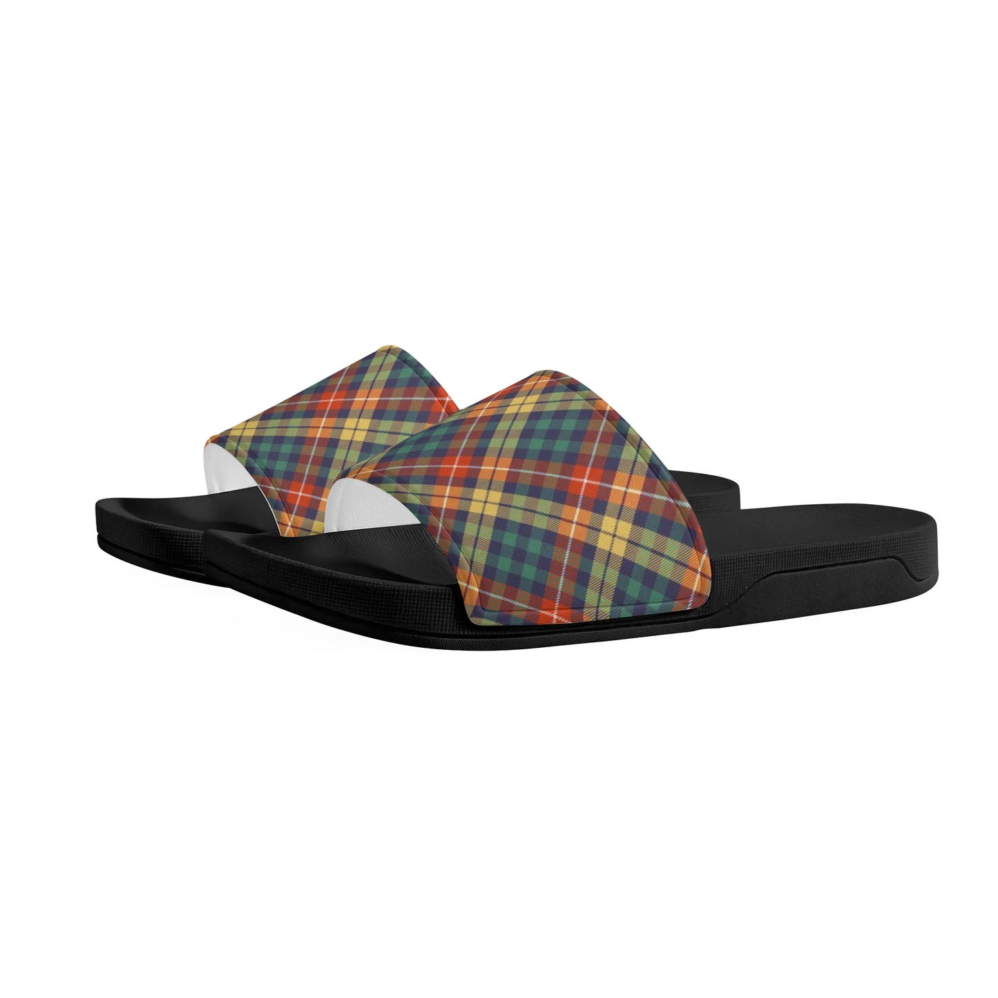 Christmas Plaid - Womens Slide Sandals