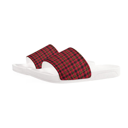 Red Plaid - Womens Slide Sandals