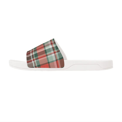 Christmas Plaid - Womens Slide Sandals