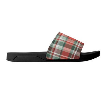 Christmas Plaid - Womens Slide Sandals