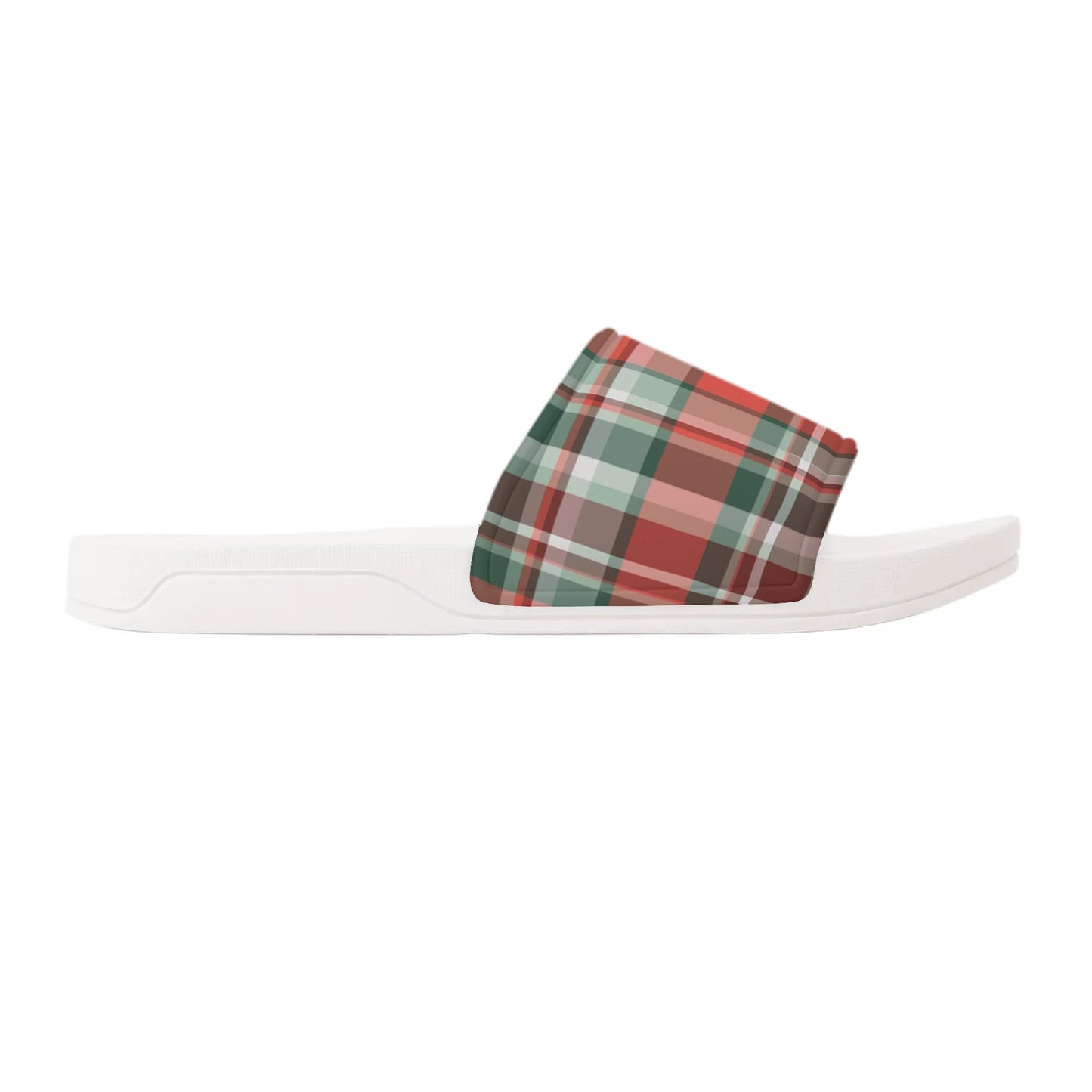 Christmas Plaid - Womens Slide Sandals