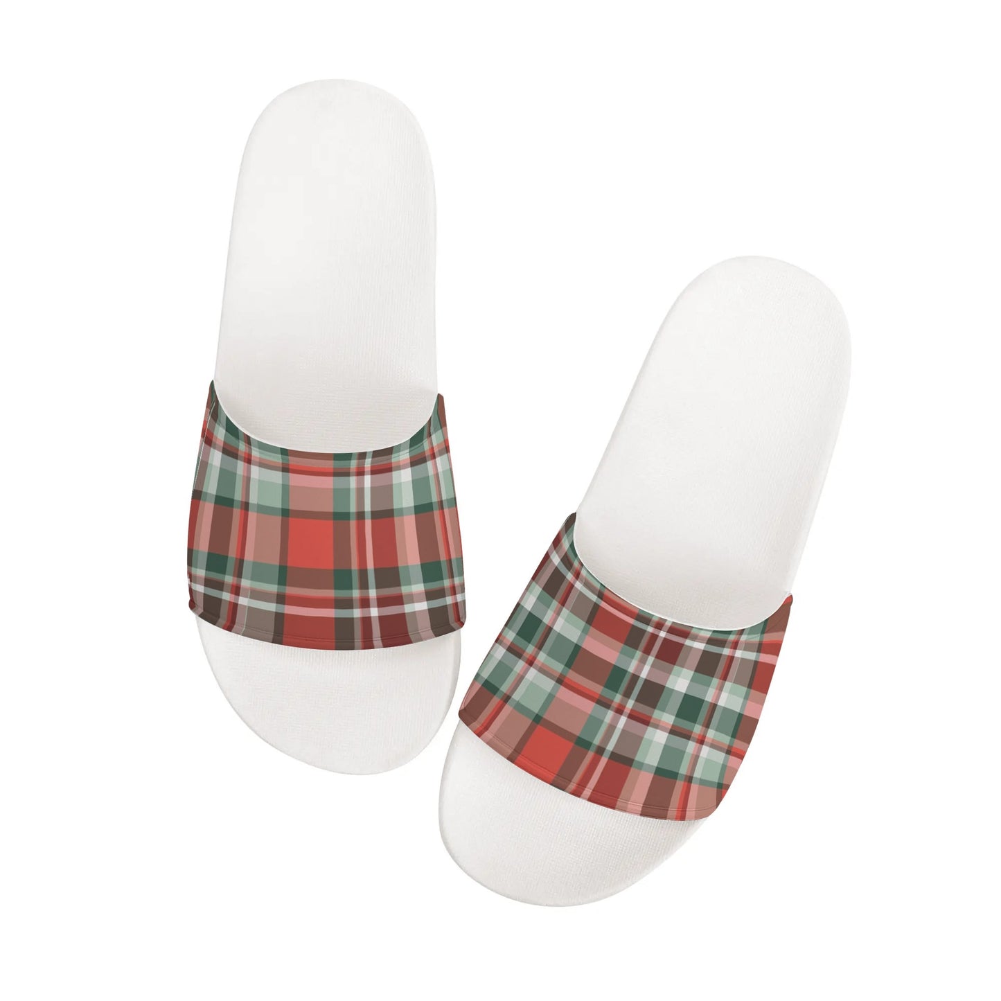 Christmas Plaid - Womens Slide Sandals