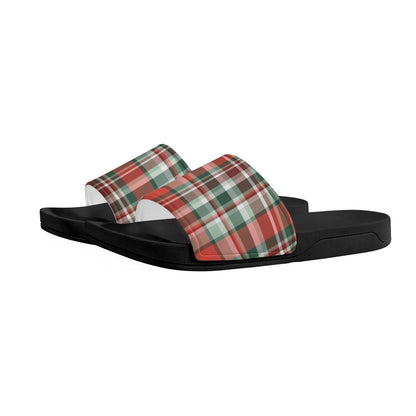 Christmas Plaid - Womens Slide Sandals