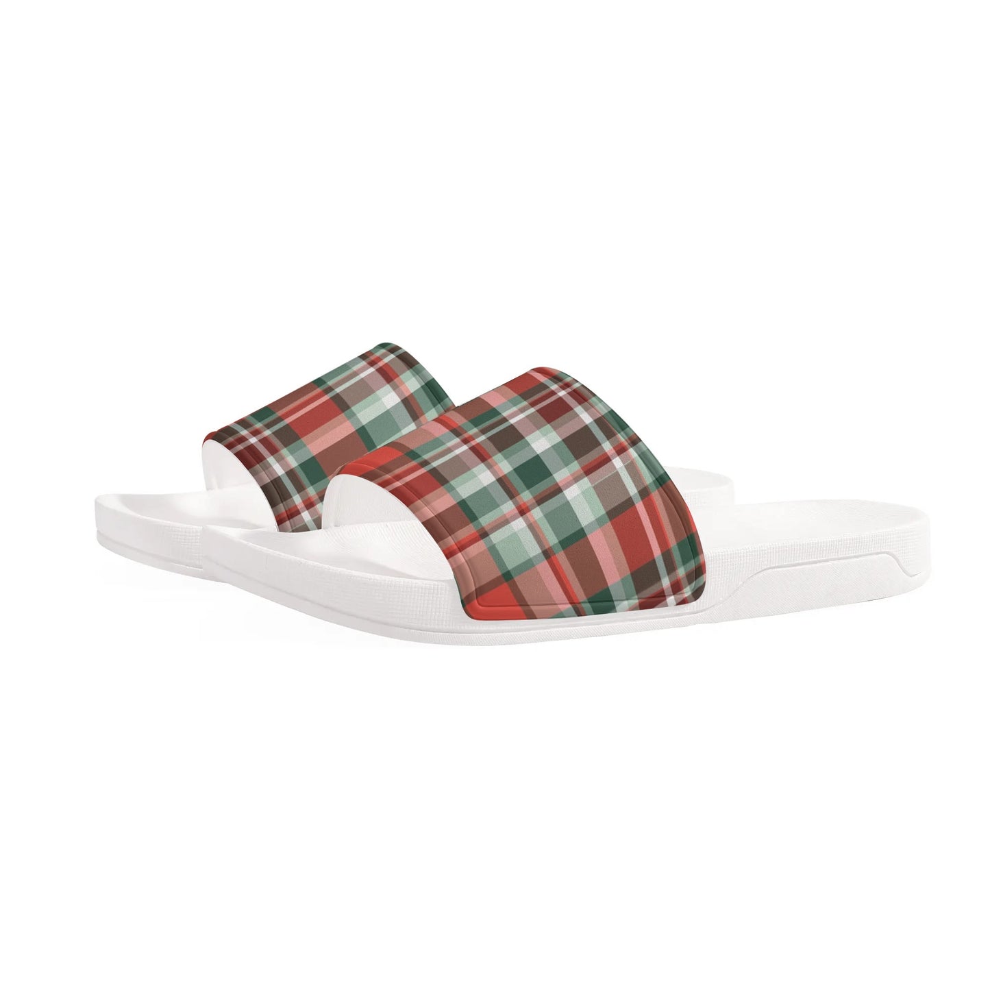 Christmas Plaid - Womens Slide Sandals