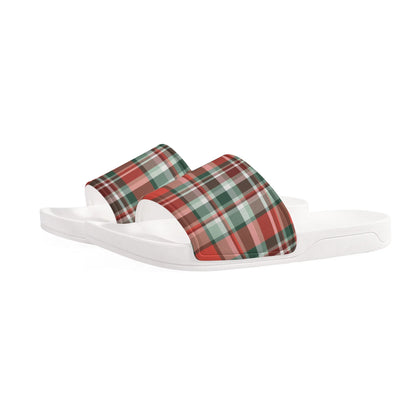 Christmas Plaid - Womens Slide Sandals