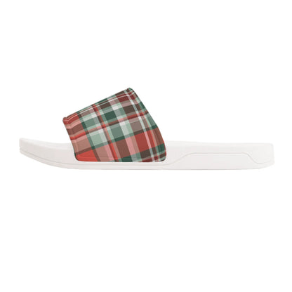 Christmas Plaid - Womens Slide Sandals