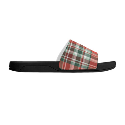 Christmas Plaid - Womens Slide Sandals