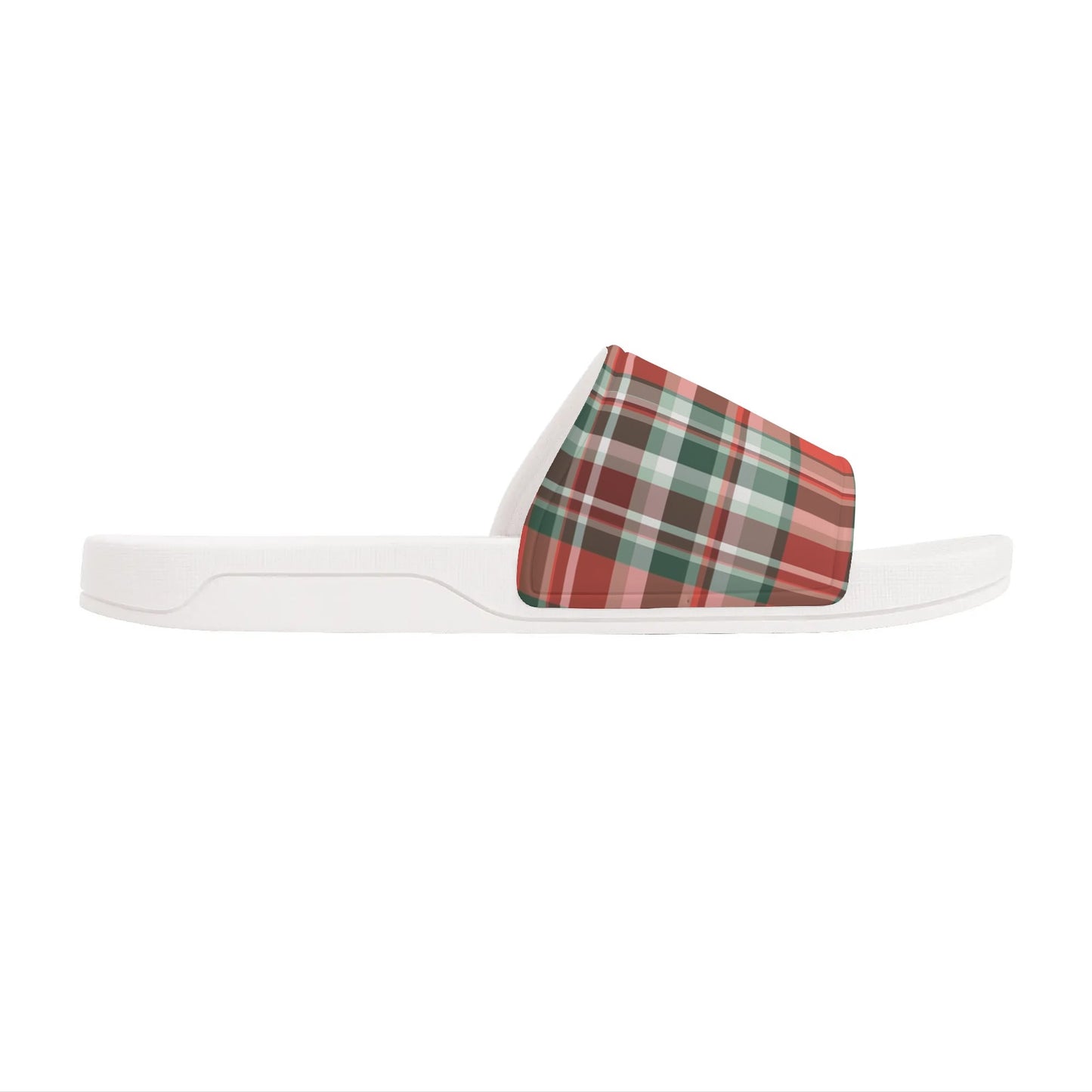 Christmas Plaid - Womens Slide Sandals