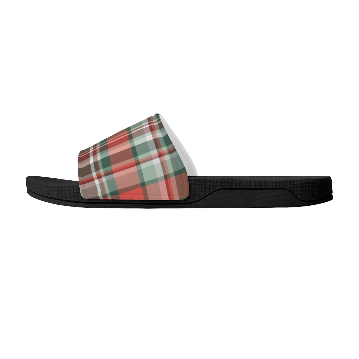 Christmas Plaid - Womens Slide Sandals