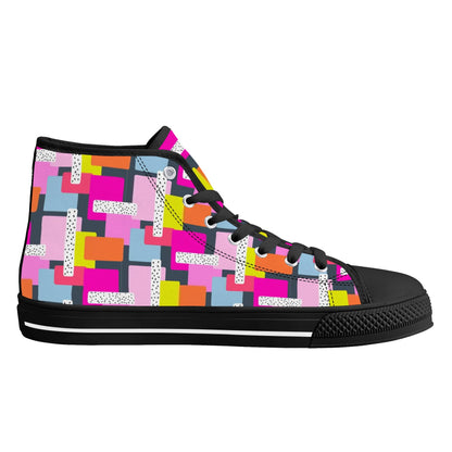 Womens High Top Canvas Shoes - Customized Tongue