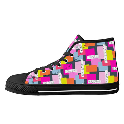 Womens High Top Canvas Shoes - Customized Tongue