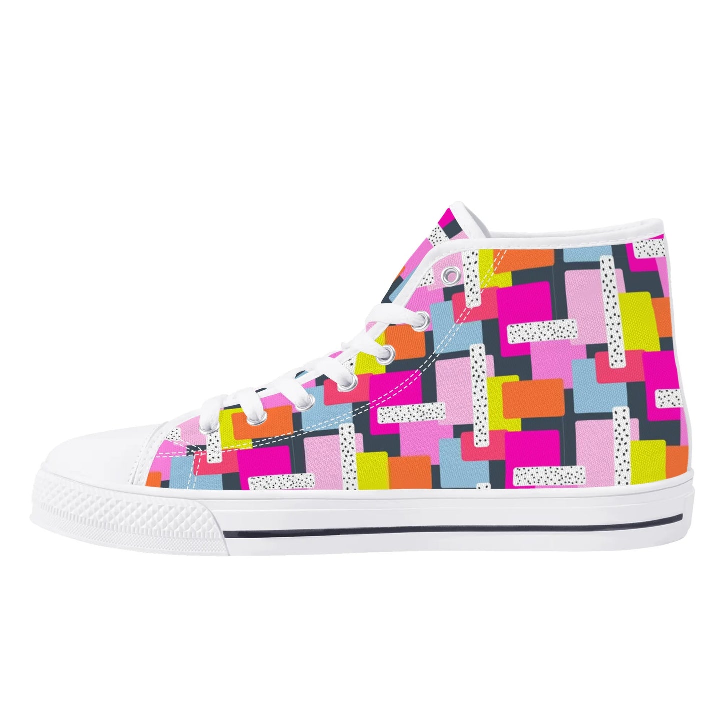 Womens High Top Canvas Shoes - Customized Tongue