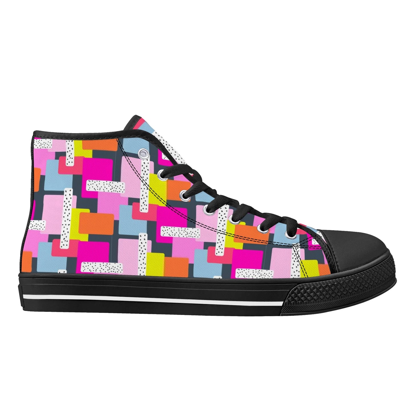 Womens High Top Canvas Shoes - Customized Tongue