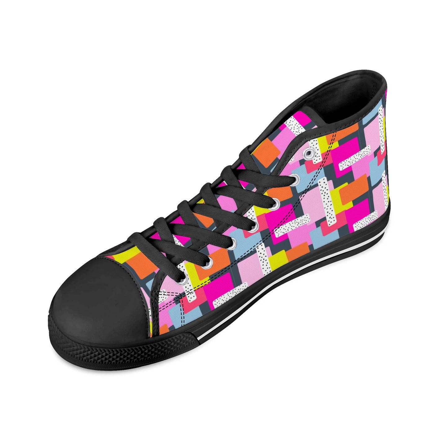 Womens High Top Canvas Shoes - Customized Tongue